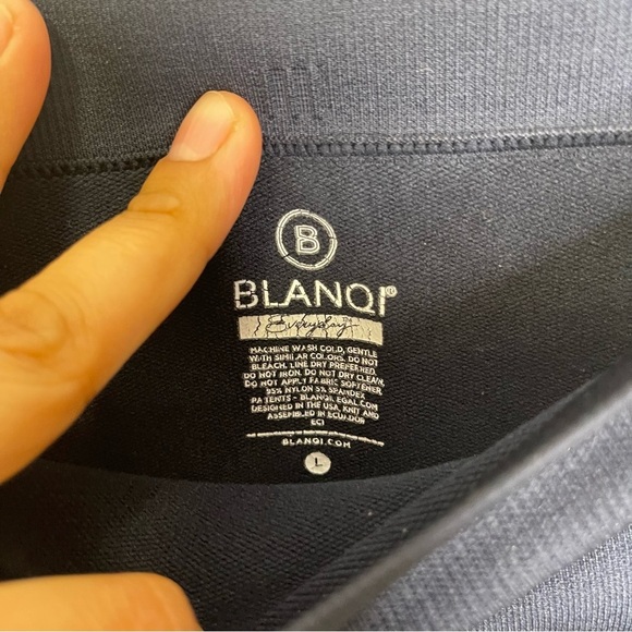 BLANQI Women’s Dark Blue Womens Ankle Length Maternity Leggings Sz L - Picture 7 of 7